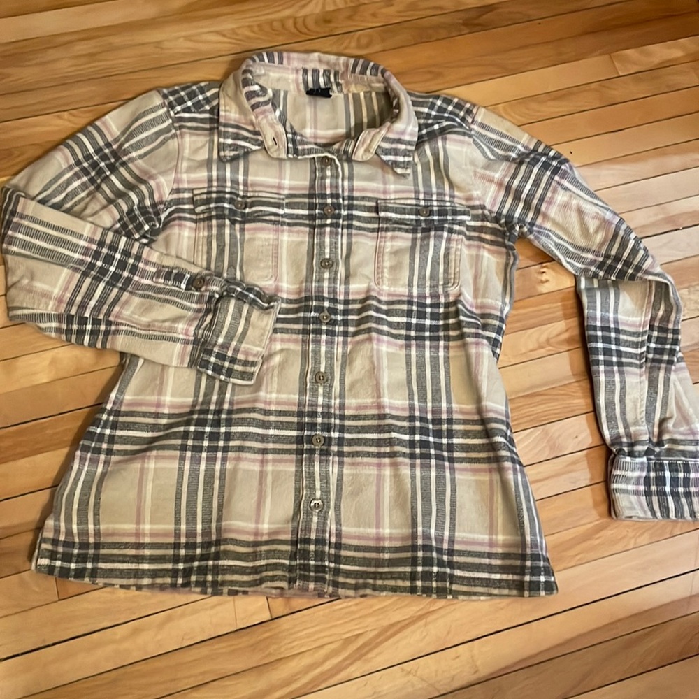 Patagonia Organic Cotton Flannel Plaid Shirt M